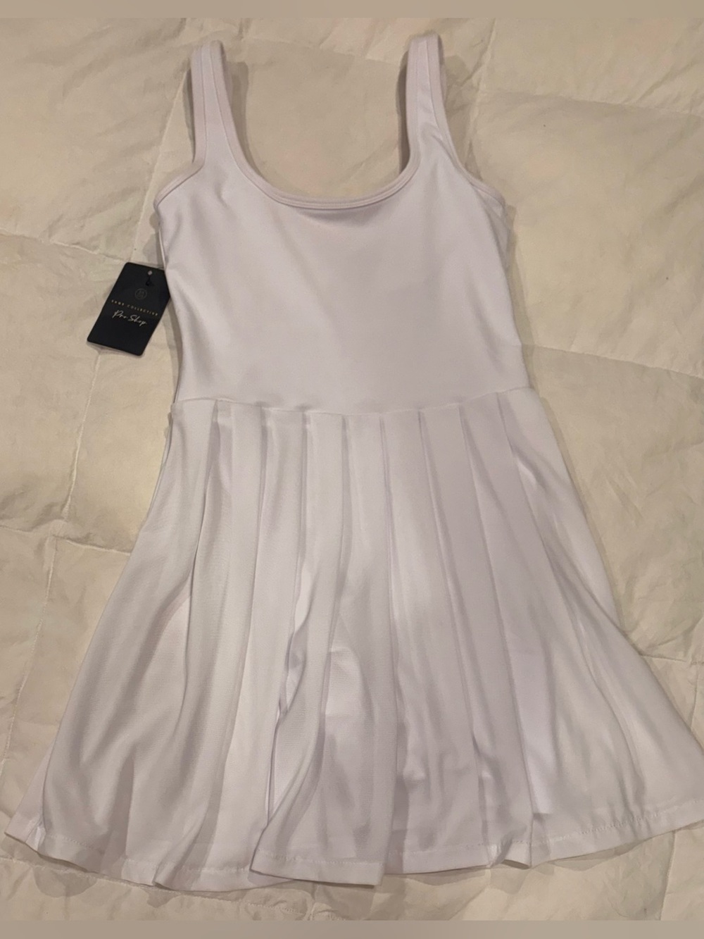 Sage Collective Pro Shop White Tennis Dress XS NWT Shelf Bra Skort - Picture 3 of 10